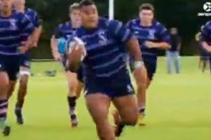 Taniela Tupou - the 135kg Tongan schoolkid who is the quickest prop you will ever see. Photo / You Tube.