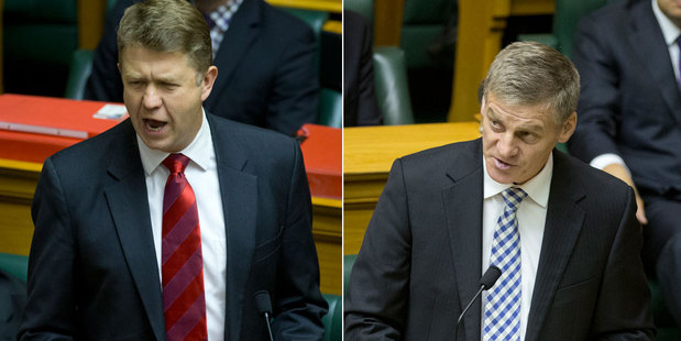 National MPs applaud their Budget, while Labour accused them of stealing its ideas. Photo / Mark Mitchell