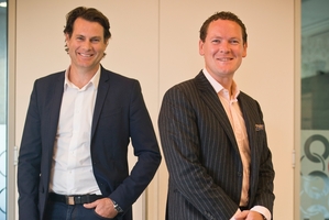 Scott Bradley (left) with Stephen England-Hall will target smartphones. Photo / Greg Bowker