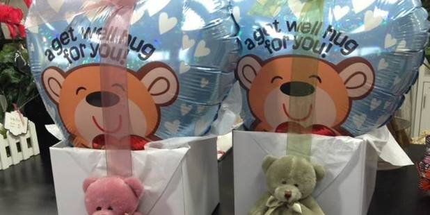 Grey Street Flower Company put together gift baskets for Faith and Phoenix Ruddell. PHOTO/GREY STREET FLOWER COMPANY