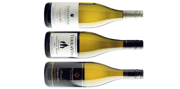 Greystone Waipara Valley Sauvignon Blanc 2013. TerraVin Marlborough Sauvignon Blanc 2011. Villa Maria Clifford Bay Reserve Marlborough Sauvignon Blanc 2013.
