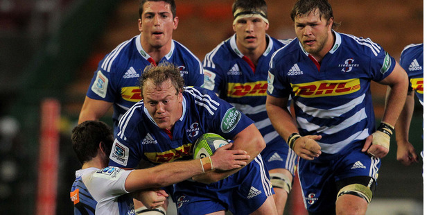 Pat Cilliers of the Stormers runs at the Force defence during their 24-8 victory. Photo / Getty Images.