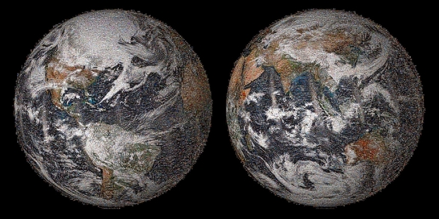 Nasa's Earth mosaic contains more than 36,000 individual photos. Photo / Nasa