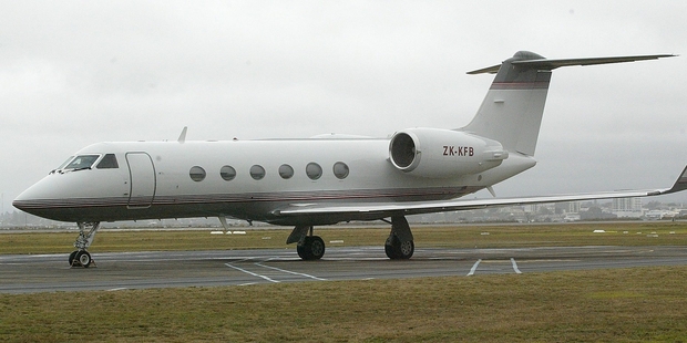 Sir Peter Jackson's $80m G650 Gulfstream jet. Photo / BOP Times