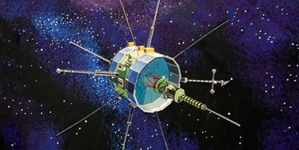 An artist's concept of the International Sun-Earth Explorer, or ISEE-3, built in 1978. Image / AFP