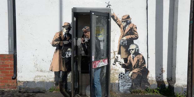 Street artist Banksy may have struck again in Cheltenham, England. Photo / AP.