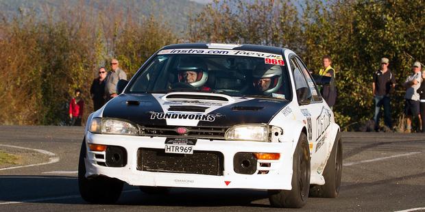 Winners Leigh Hopper and Simon Kirkpatrick in action during the Targa North Island event. Picture / Ben Hughes