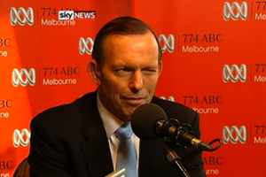 Tony Abbott acknowledges this wink during a radio phone-in was a mistake.