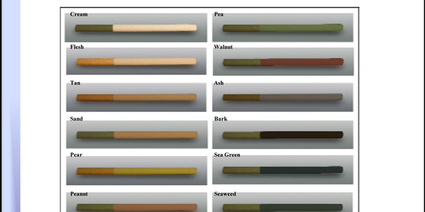 Proposed dissuasive cigarettes use colours to deter people from smoking. Photo / supplied