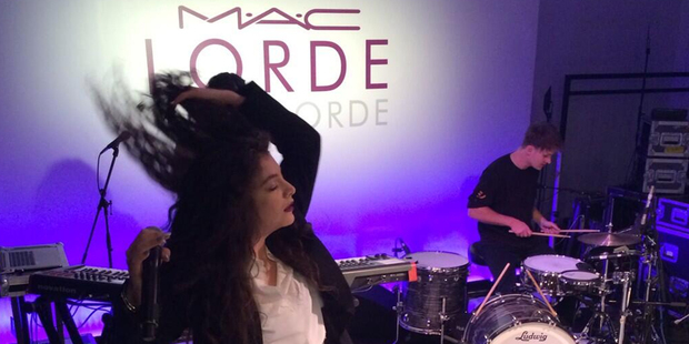 Lorde at the launch of her cosmetics range for M.A.C in New York.
Photo / Twitter