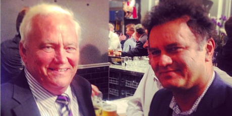 Former Act leader Richard Prebble, left, and Labour Party chief of staff Matt McCarten.