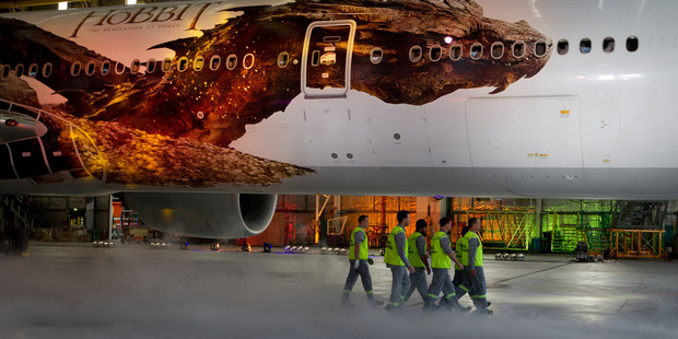 Air NZ says promotion of the Hobbit movies overseas shows how its joint deal with Tourism NZ is succeeding. Photo / Richard Robinson