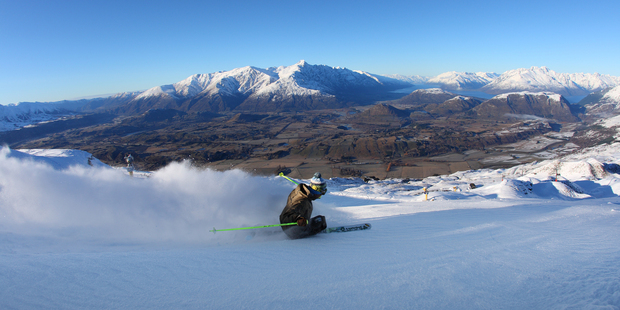 Eighty lights for night skiing and a park-after-dark freestyle run are being added at Coronet Peak this season. Photo / Miles Holden