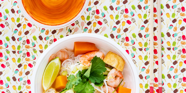 Seafood Laksa from Jess' Underground Kitchen - a healthy alternative to your usual fast food.
Photo / Babiche Martens