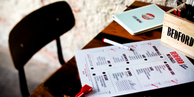 The diner has full control over the interactive menu at Bedford Soda & Liquor. Picture / Babiche Martens.