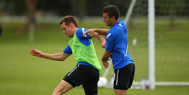 The All Whites' clash with South Africa next week has been further weakened with the withdrawal of attacking pair Shane Smeltz and Kosta Barbarouses. Photo / Getty Images.
