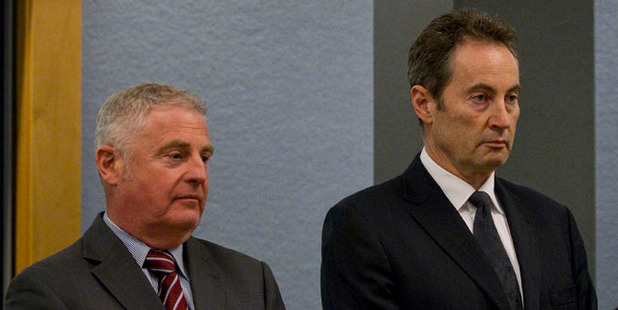 Wayne Douglas, left, is serving eight years two months in jail and Neal Nicholls eight years six months. Photo / Sarah Ivey