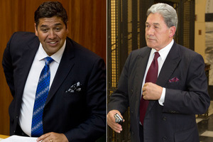 Winston Peters (right) and rival MP Brendan Horan. Photo / Mark Mitchell
