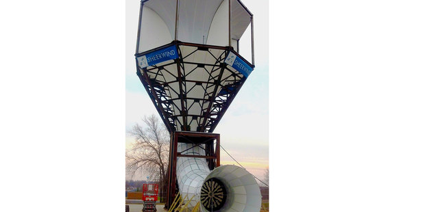 The turbine system is capable of generating large amounts of power from light breezes, according to its makers.