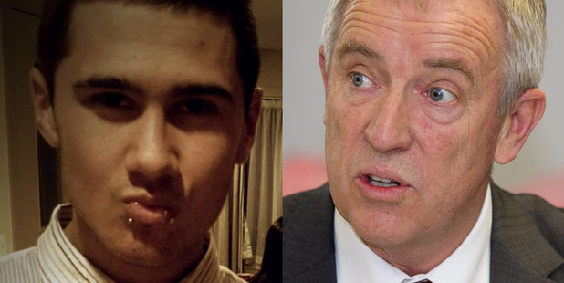 Alleged Roast Buster Beriah Hales and Police Assistant Commissioner Malcolm Burgess. Photos / Supplied/Richard Robinson