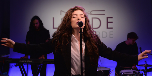 Lorde performing at the New York launch of her collaboration with M.A.C. Picture / Getty Images for M.A.C Cosmetics