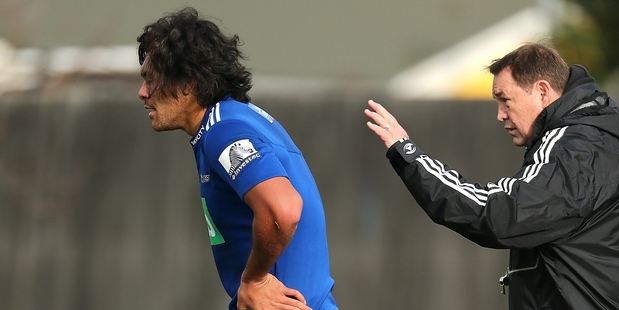Steve Hansen focused on improving Steven Luatua's fitness at the All Blacks' wider squad training camp in Christchurch which suggests he will remain in the frame for the future. Photo / Getty Images