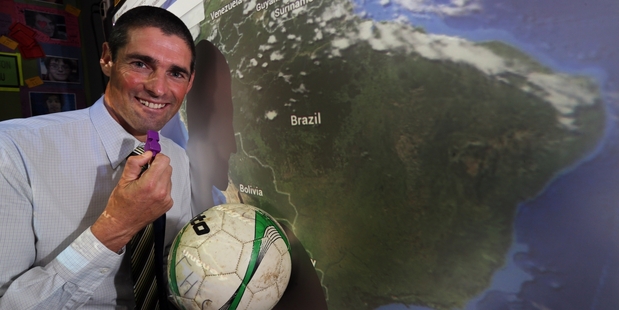 BOUND FOR BRAZIL: Peter O'Leary, Tikipunga High School teacher and football referee, is flying out today, hoping he'll be chosen to officiate in some of the games in the Fifa World Cup, which kicks off on June 12 in Sao Paulo, Brazil. PHOTO/JOHN STONE