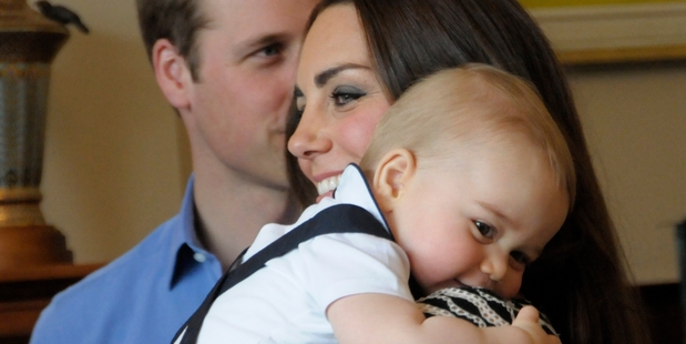 The royal trio at Government House.