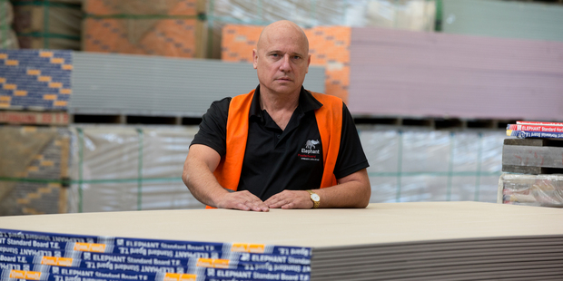 The Commerce Commission is investigating the plasterboard market after a complaint from Elephant Plasterboard managing director Kevin van Hest. Photo / Brett Phibbs