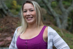 Amber Simm, 25, travelled to Thailand to have breast implants. Photo / Mark Mitchell
