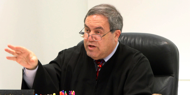 Monmouth County Superior Judge Anthony J. Mellaci sends the jury home after they deliberated during the trial of Arthur E. Morgan III in New Jersey. Photo / AP