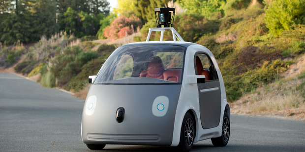 A very early version of Google's prototype self-driving car. The little two-seater won't be sold publicly. Photo / AP