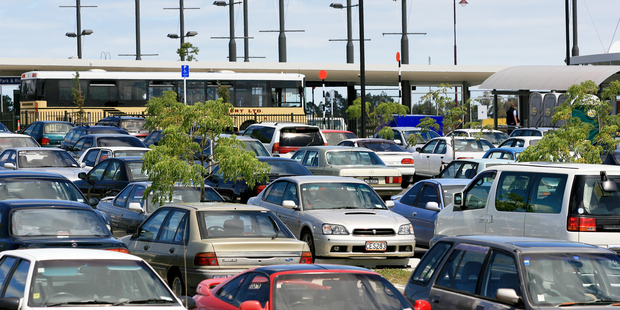 The nearly full carpark at the Albany Park and Ride bus depot on Auckland's North Shore. Photo / NZ Herald