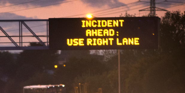 Part of Auckland's southern motorway was closed after the crash at 4am. File photo / Greg Bowker