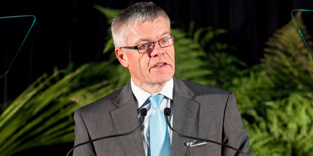 Air NZ chairman Tony Carter at the airline's latest annual shareholders meeting. Photo / Natalie Slade