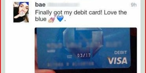 A case of sharing a little too much information, via Twitter, The Herald, at least, has obscured the name and number on the card.