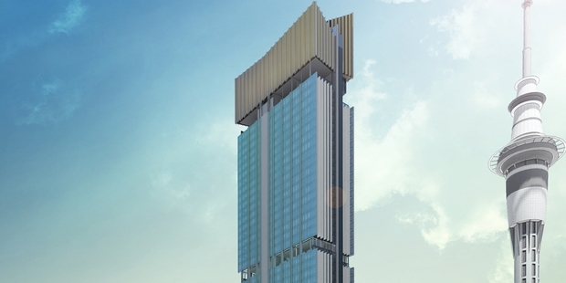 NDG Centre will be among Auckland's tallest. Photo / Paul Brown and Architects