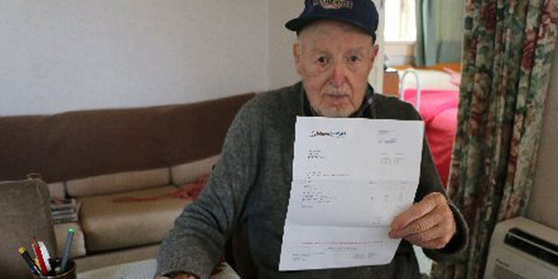 Neil Jenkin isn't impressed by the repair bill he's been sent by Network Waitaki after a fuse blew on a power pole outside his home. Photo / ODT