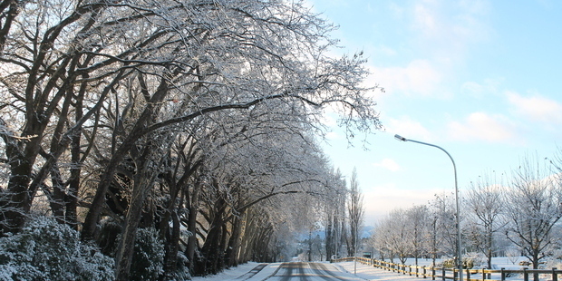 Large parts of the South Island were left covered in snow today.
