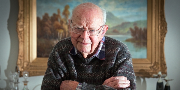Mount Maunganui's Peter Wyatt remembers the sky turning black with planes 70 years ago. Photo / Andrew Warner