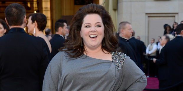 Actress Melissa McCarthy found it hard to find a designer to make an Oscars dress in her size.
Photo / Getty Images