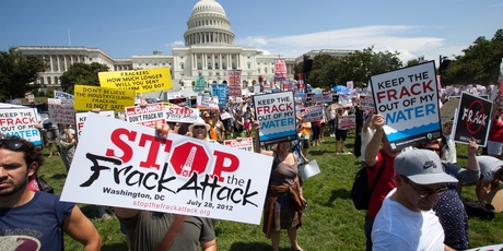 Opponents of fracking have taken their protests to Washington. Picture / SUPPLIED