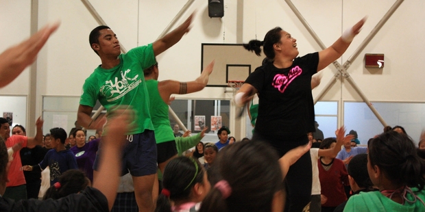 Tenga Schwalger-Teura (right) runs $3 Zumba classes in Otahuhu, which attract regulars with Green Prescriptions.