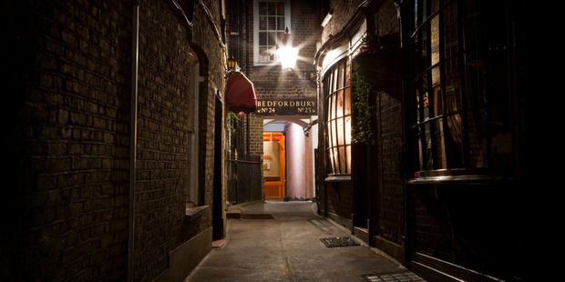 Don Rumbelow takes tourists through the narrow alleys and the streets that were the hunting ground of a killer.