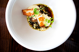 Tete a porc on the menu at Lava restaurant. Photo / Babiche Martens.
