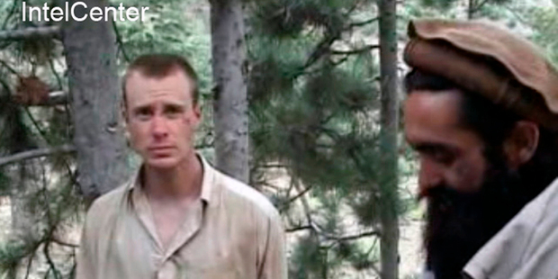 A frame grab from a video released by the Taliban containing footage of a man believed to be Bowe Bergdahl. Photo / AP