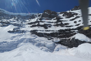 This photo provided by the National Parks Service, shows the Liberty Ridge Area of Mount Rainier as viewed from the Carbon Glacier. Photo / AP