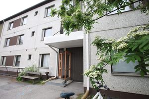 The apartment building where a Finnish woman is understood to have been arrested on suspicion of killing five infants in Oulu, Northern Finland. Photo / AP