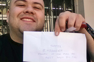 @HiddenCash began the hunt in San Francisco. Photo / AP
