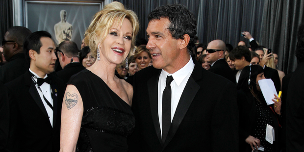 Happier times - Melanie Griffith and Antonio Banderas at 84th Academy Awards in 2012. Photo / AP
